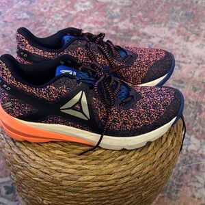 Reebok Vibrant Orange and Navy Sneakers